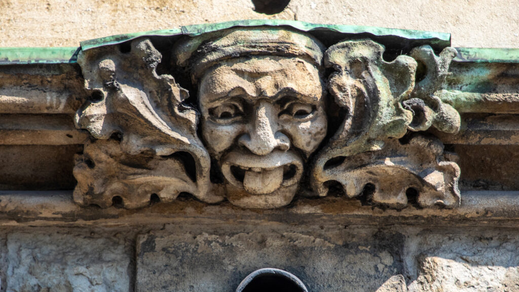 Close-up of church figurine