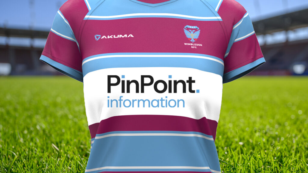 Wimbledon RFC shirt with PinPoint logo